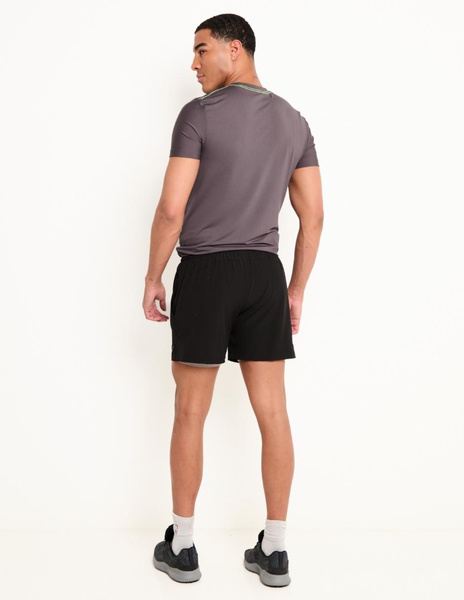 Short efecto doble prenda X10 para entrenamiento hombre