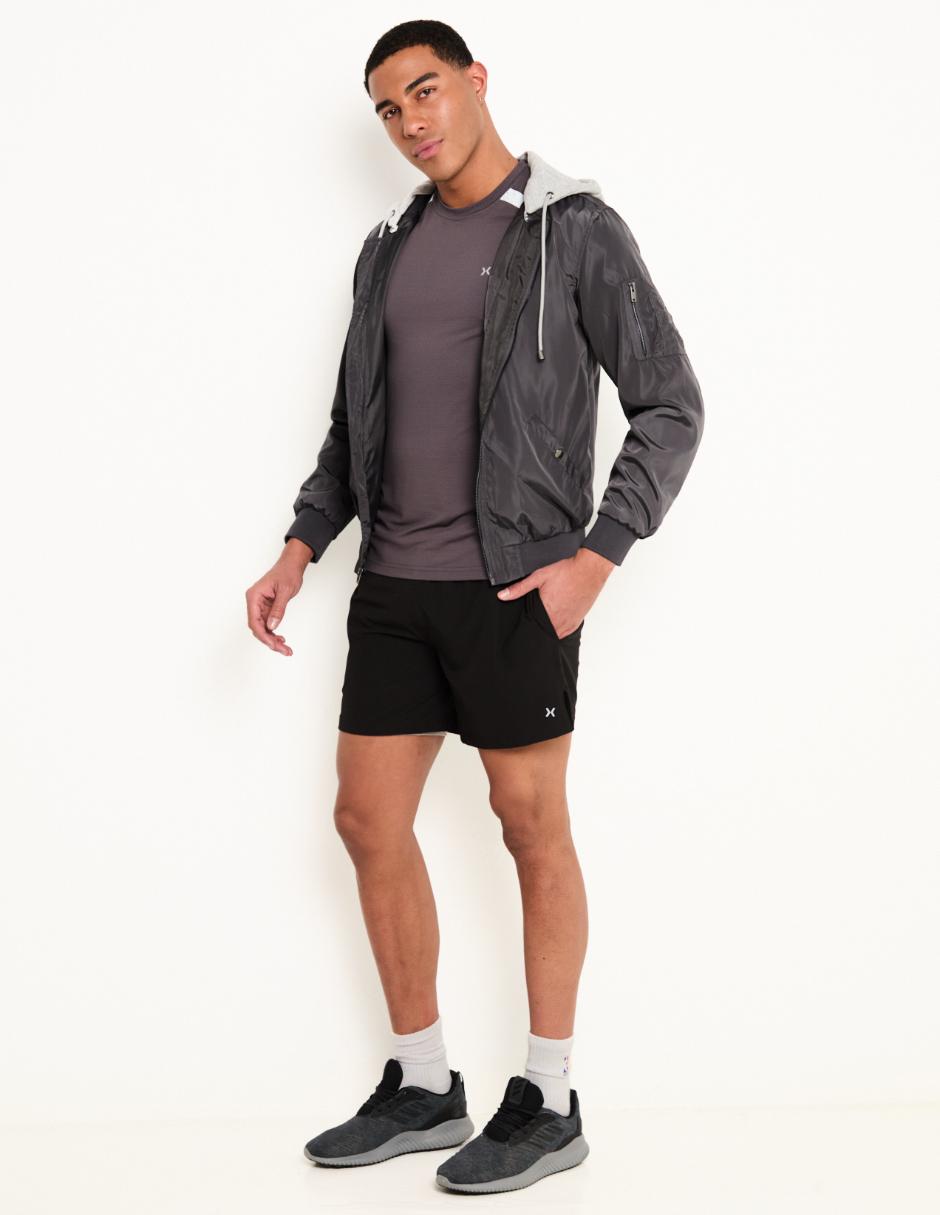 Short efecto doble prenda X10 para entrenamiento hombre