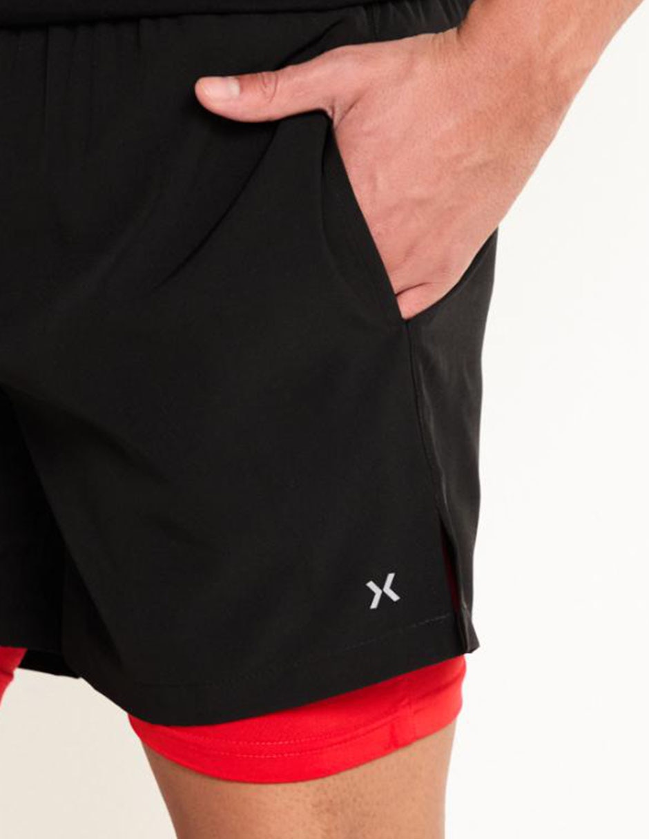 Short calzón de malla integrado X10 para entrenamiento hombre