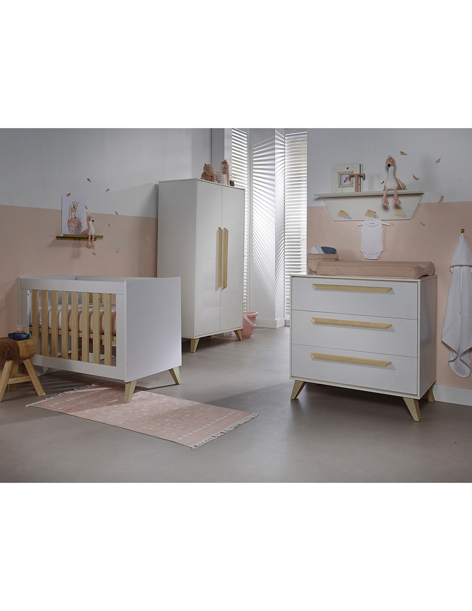 Cómoda con cambiador Lazio Mon Caramel de MDF