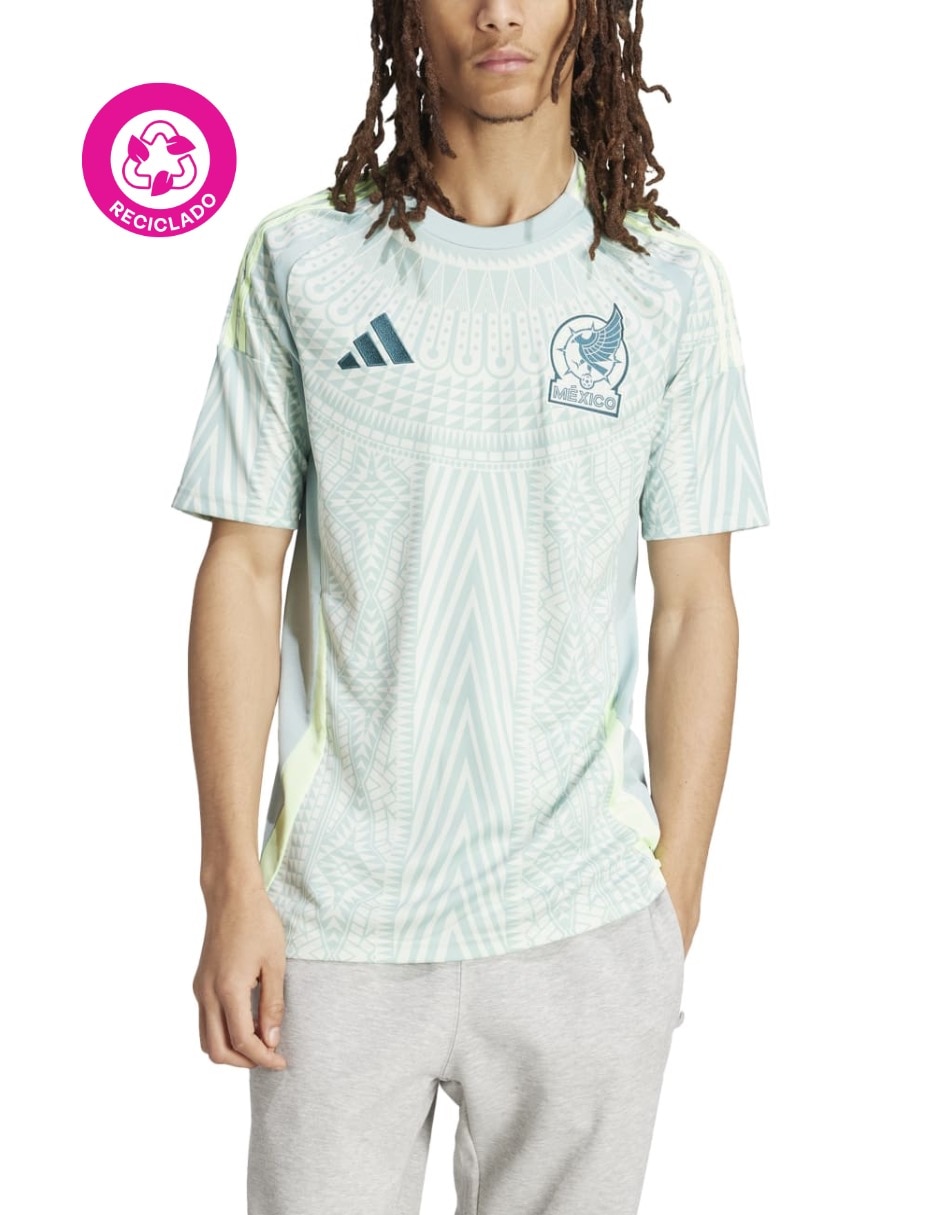 Jersey de México visitante manga corta fan para hombre 2