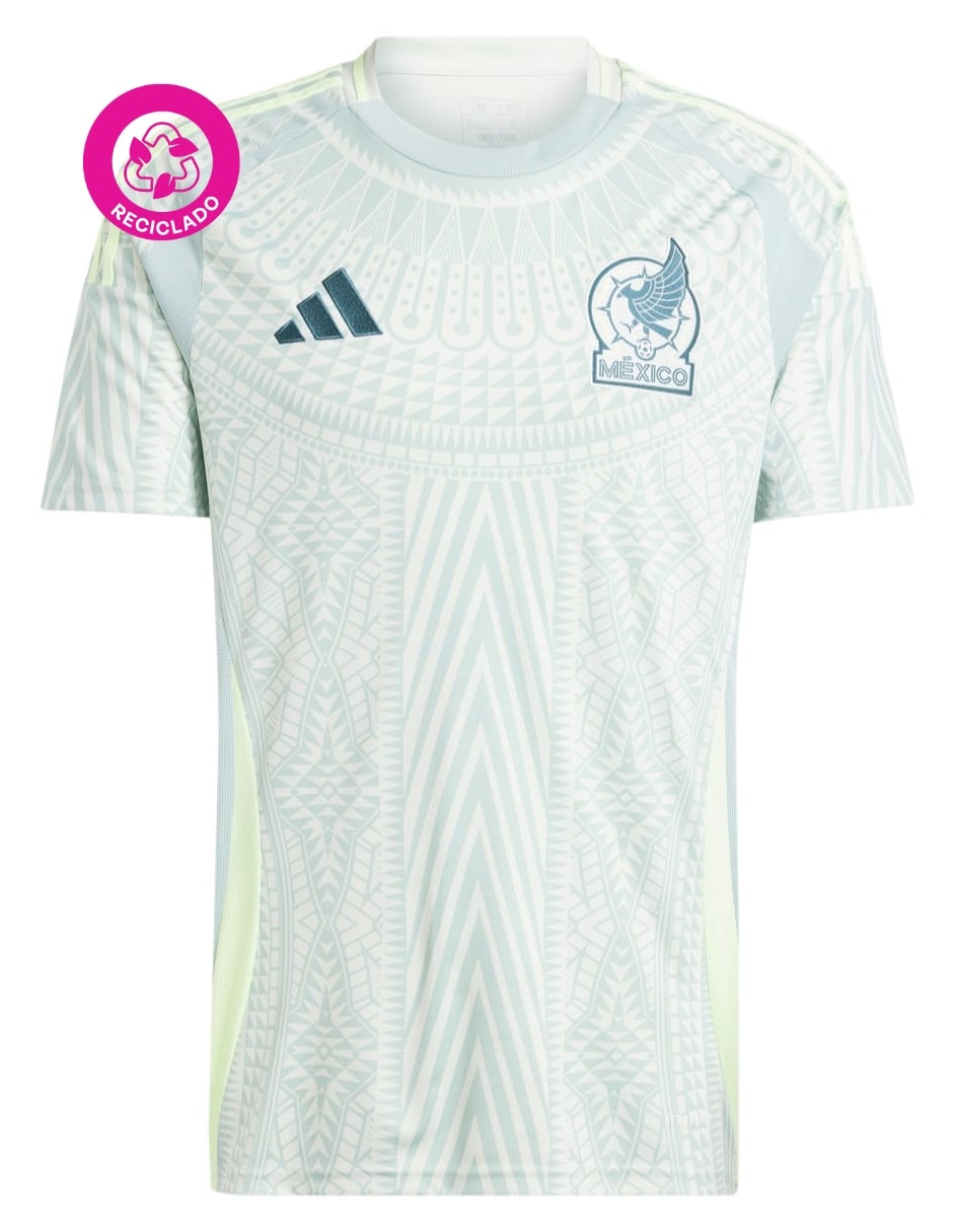 Jersey de México visitante manga corta fan para hombre 7