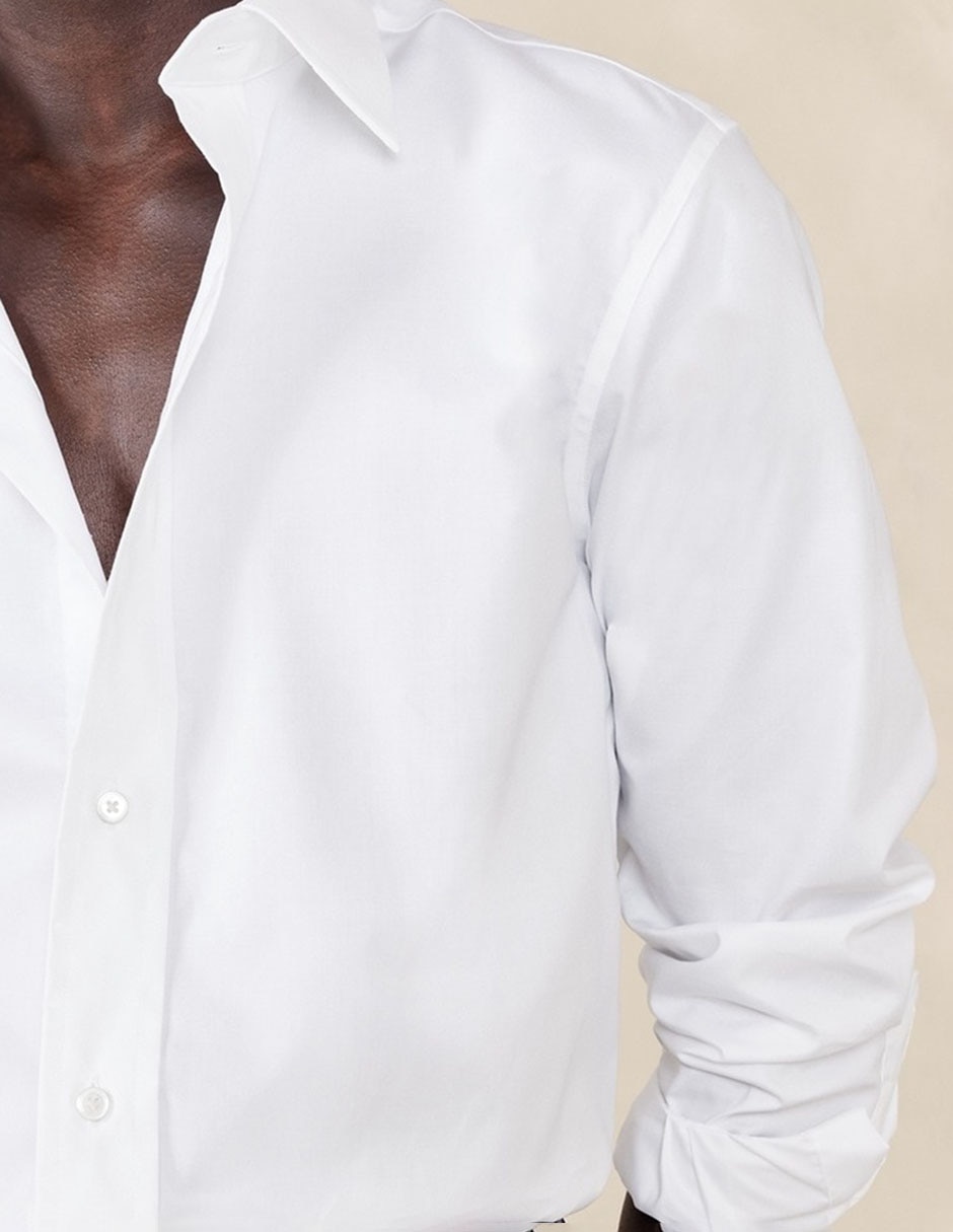 Camisa de vestir de algodón manga larga para hombre 2