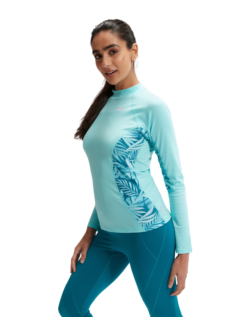 Wetshirt Speedo estampado degradado para mujer