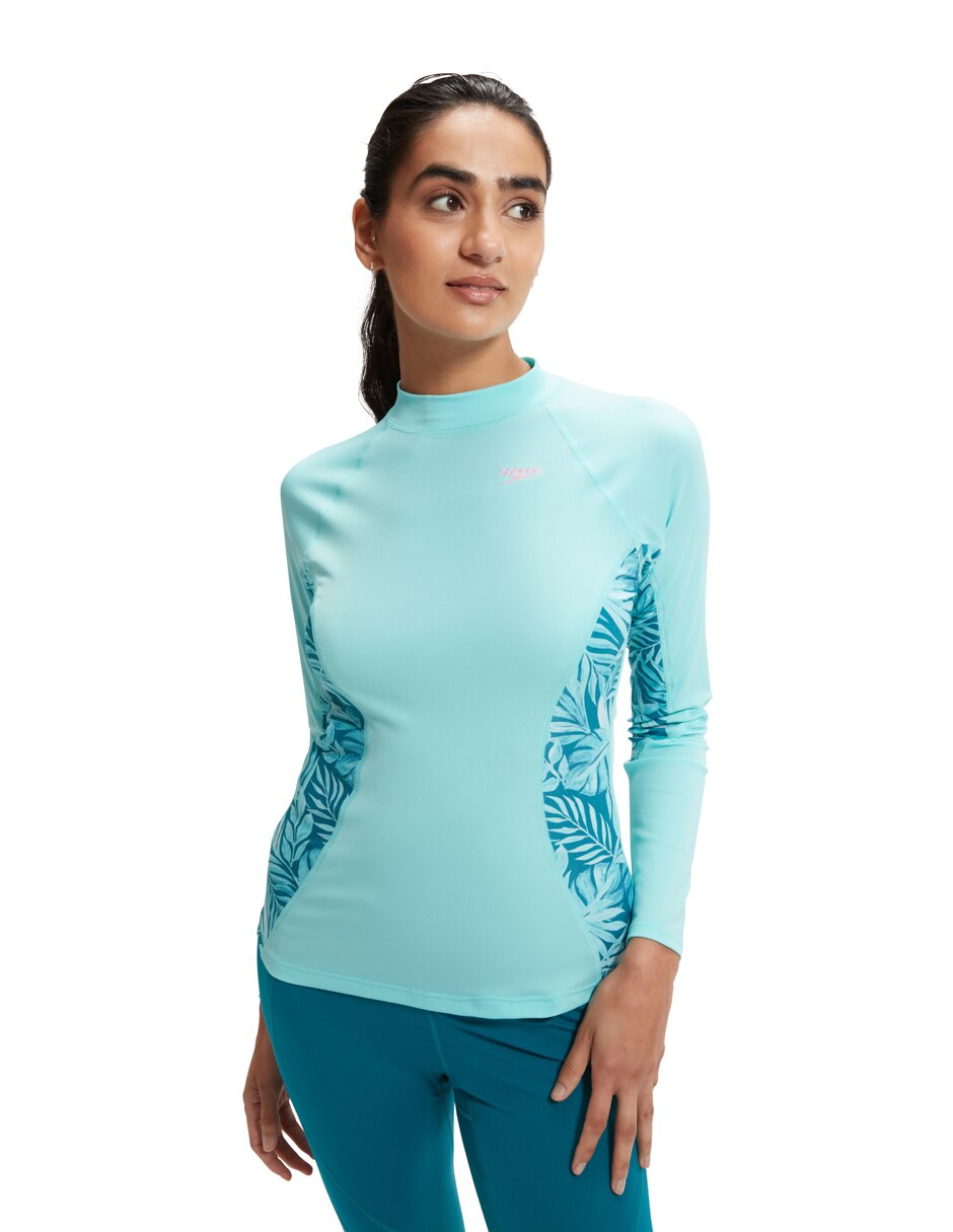 Wetshirt Speedo estampado degradado para mujer