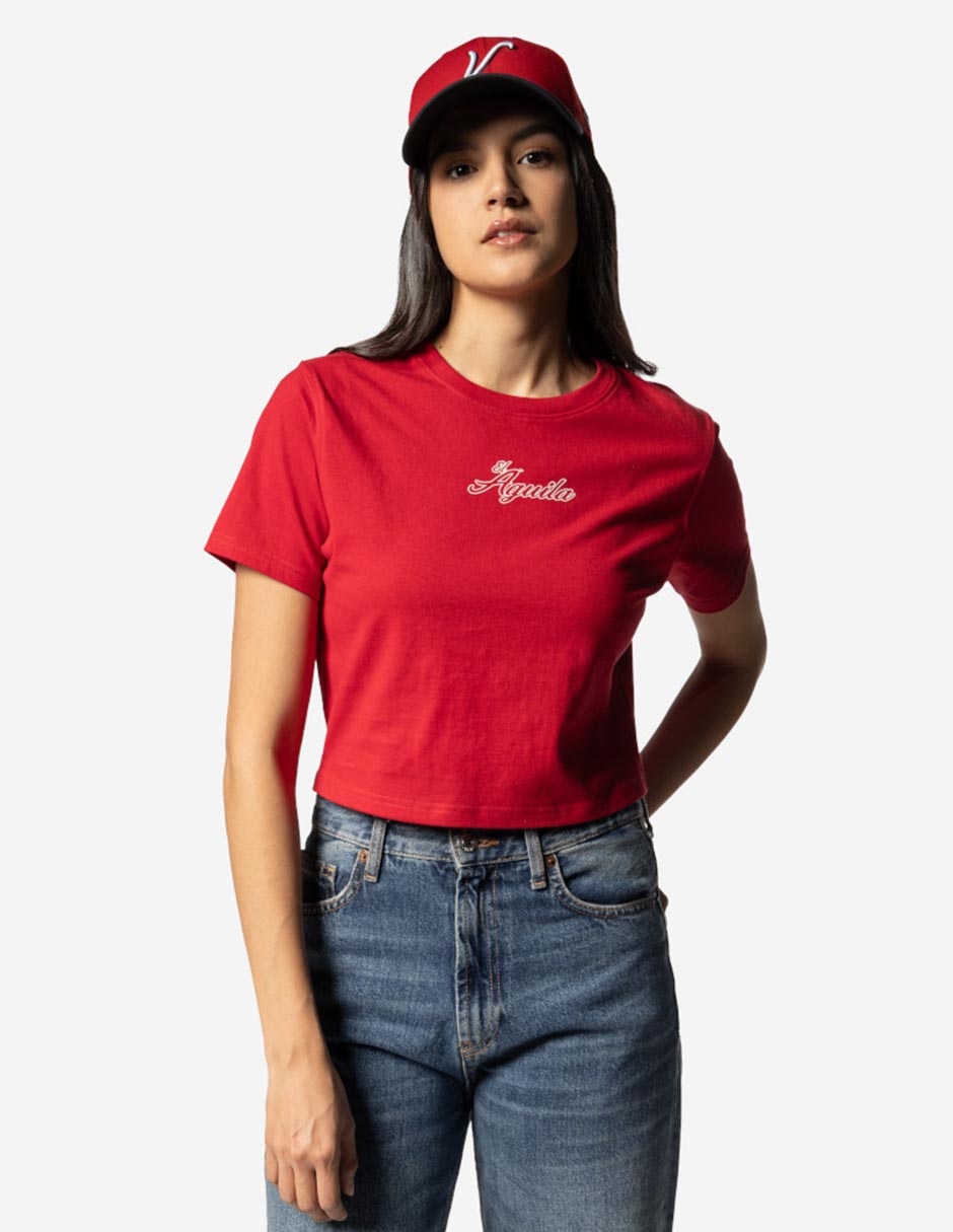 Playera deportiva para béisbol El Águila de Veracruz para mujer Playera deportiva para béisbol El Águila de Veracruz para mujer
