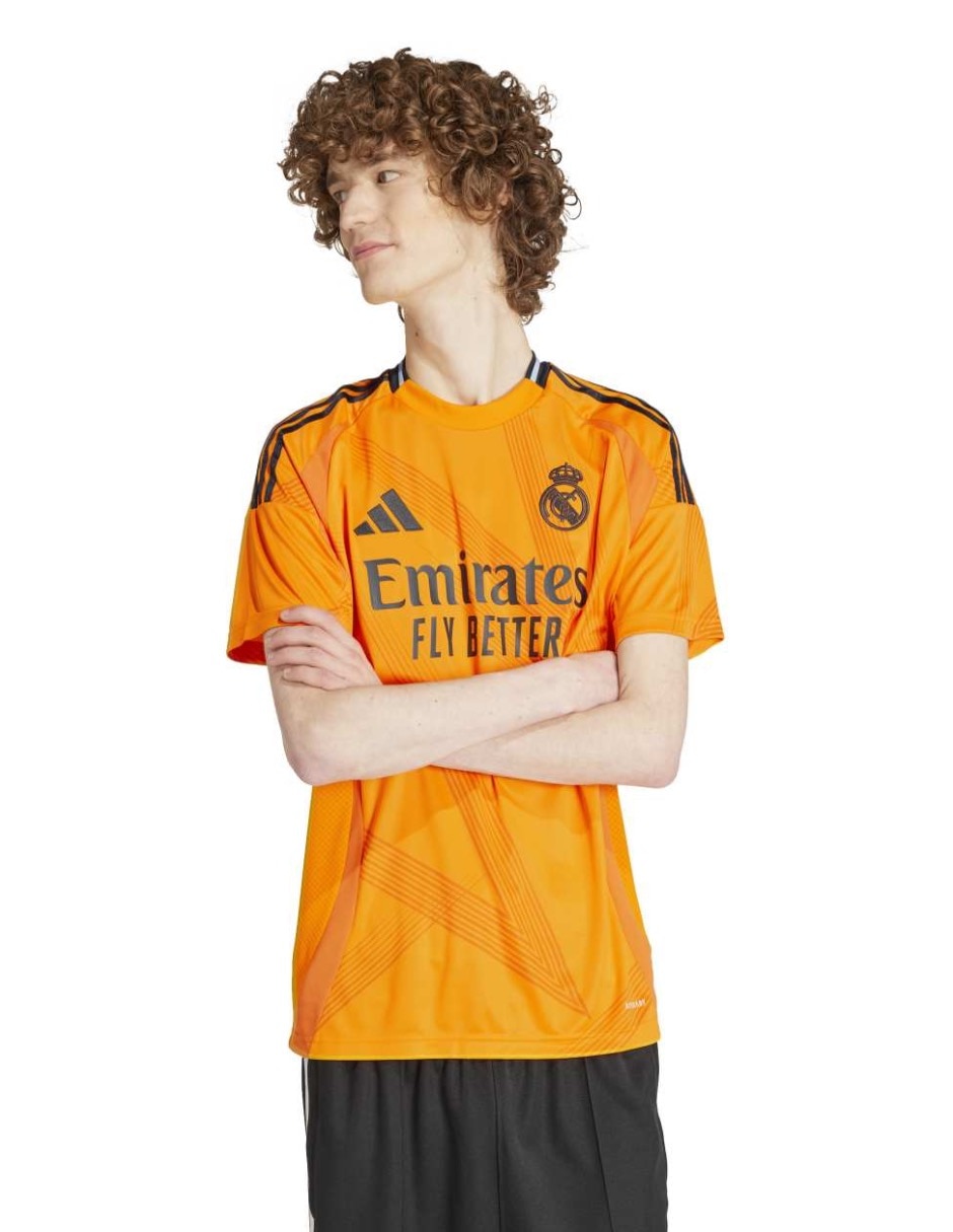 Jersey de Real Madrid club de fútbol visitante manga corta para hombre 4