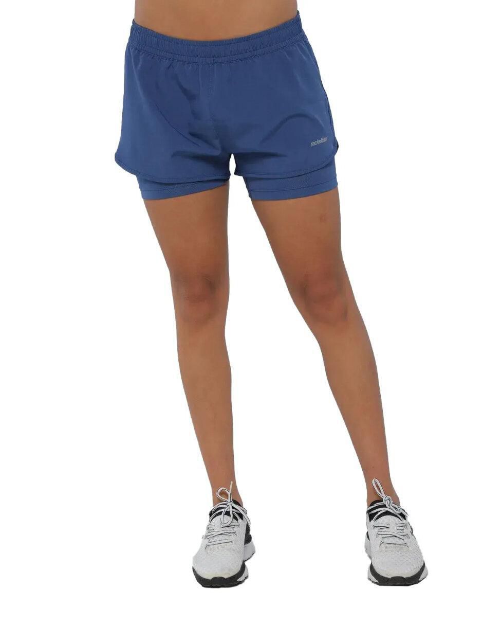 Short efecto doble prenda para entrenamiento mujer