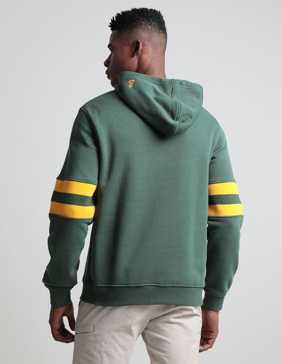Sudadera New Era con capucha y bolsa Green Bay Packers para hombre