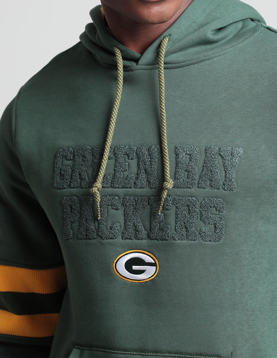 Sudadera New Era con capucha y bolsa Green Bay Packers para hombre