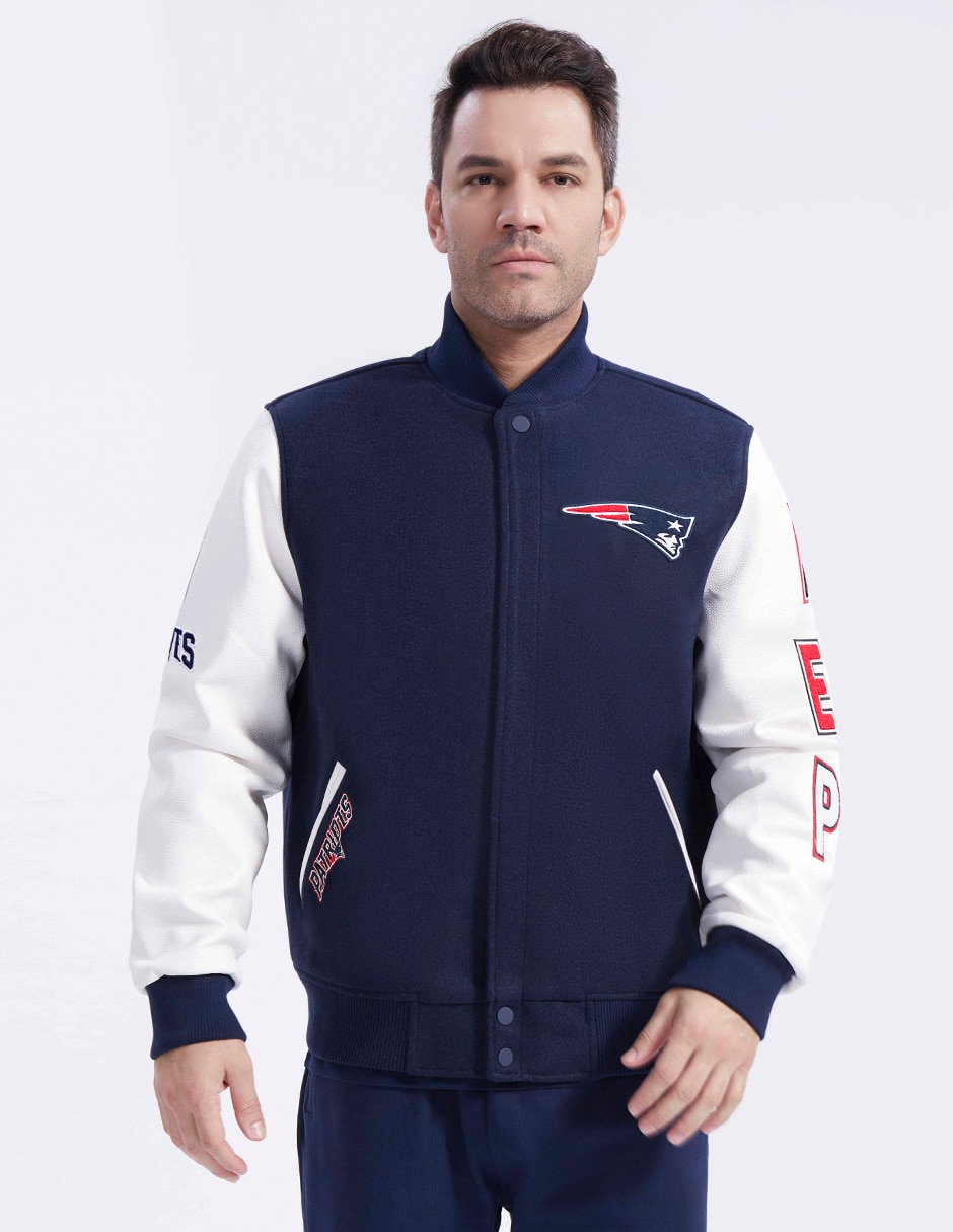 Chamarra para deporte con raqueta Bodywear New England Patriots NFL para hombre 1