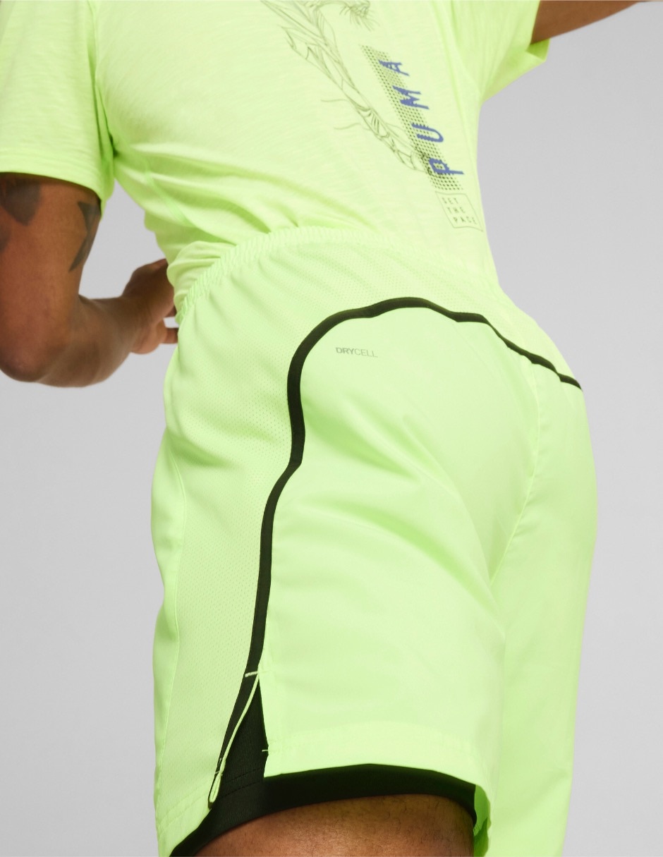 Short con bolsa para correr hombre