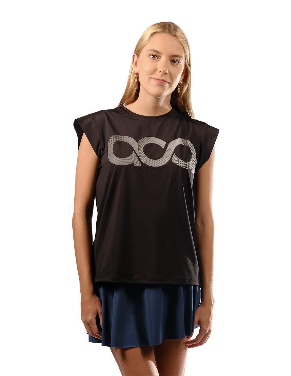 Playera deportiva para deporte con raqueta Aca Padel de mujer