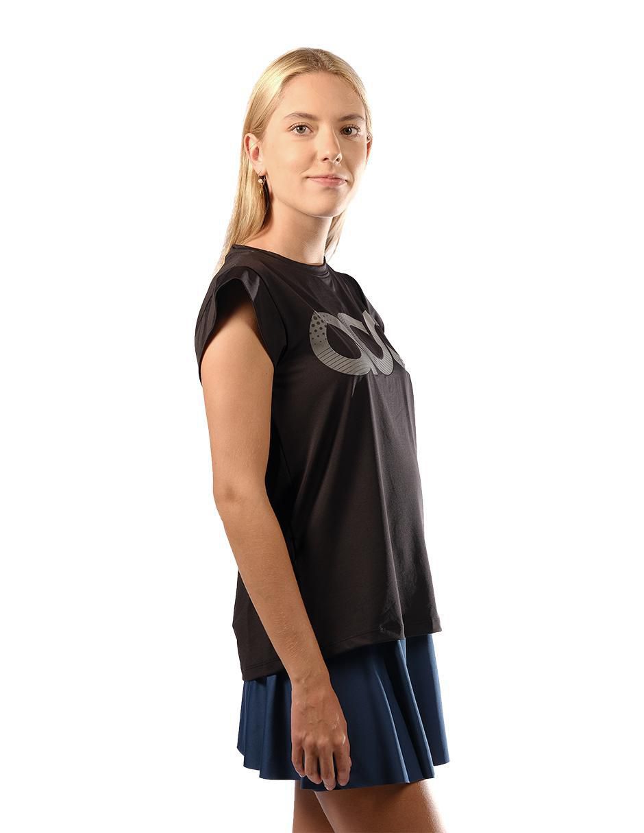 Playera deportiva para deporte con raqueta Aca Padel de mujer