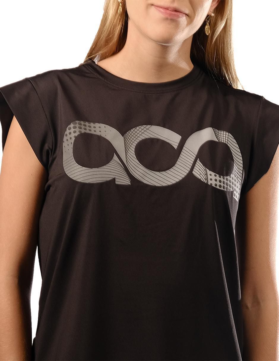 Playera deportiva para deporte con raqueta Aca Padel de mujer