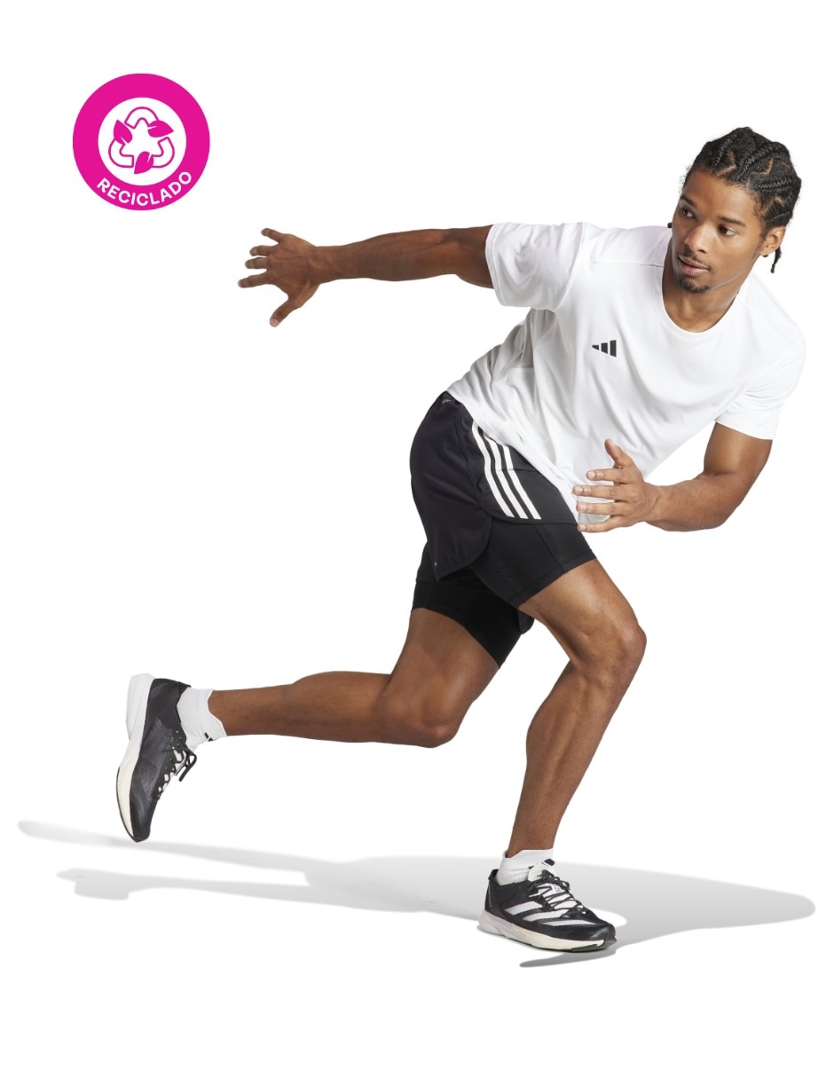 Playera deportiva para correr Adidas de hombre