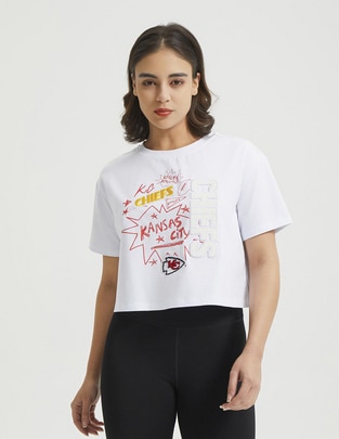 Playera deportiva para fútbol americano Kansas City Chiefs para mujer Playera deportiva para fútbol americano Kansas City Chiefs para mujer