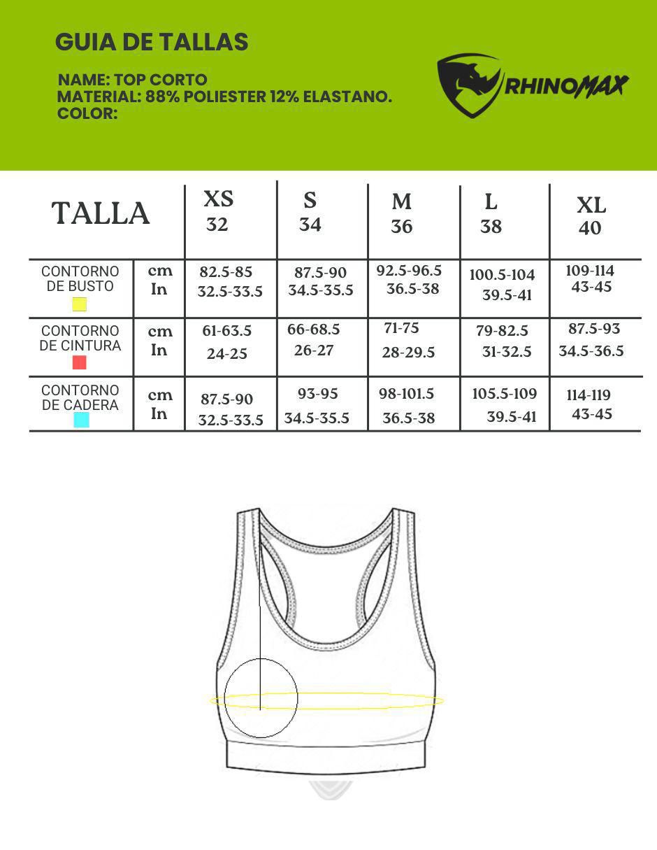 Top deportivo Rhinomax para entrenamiento mujer