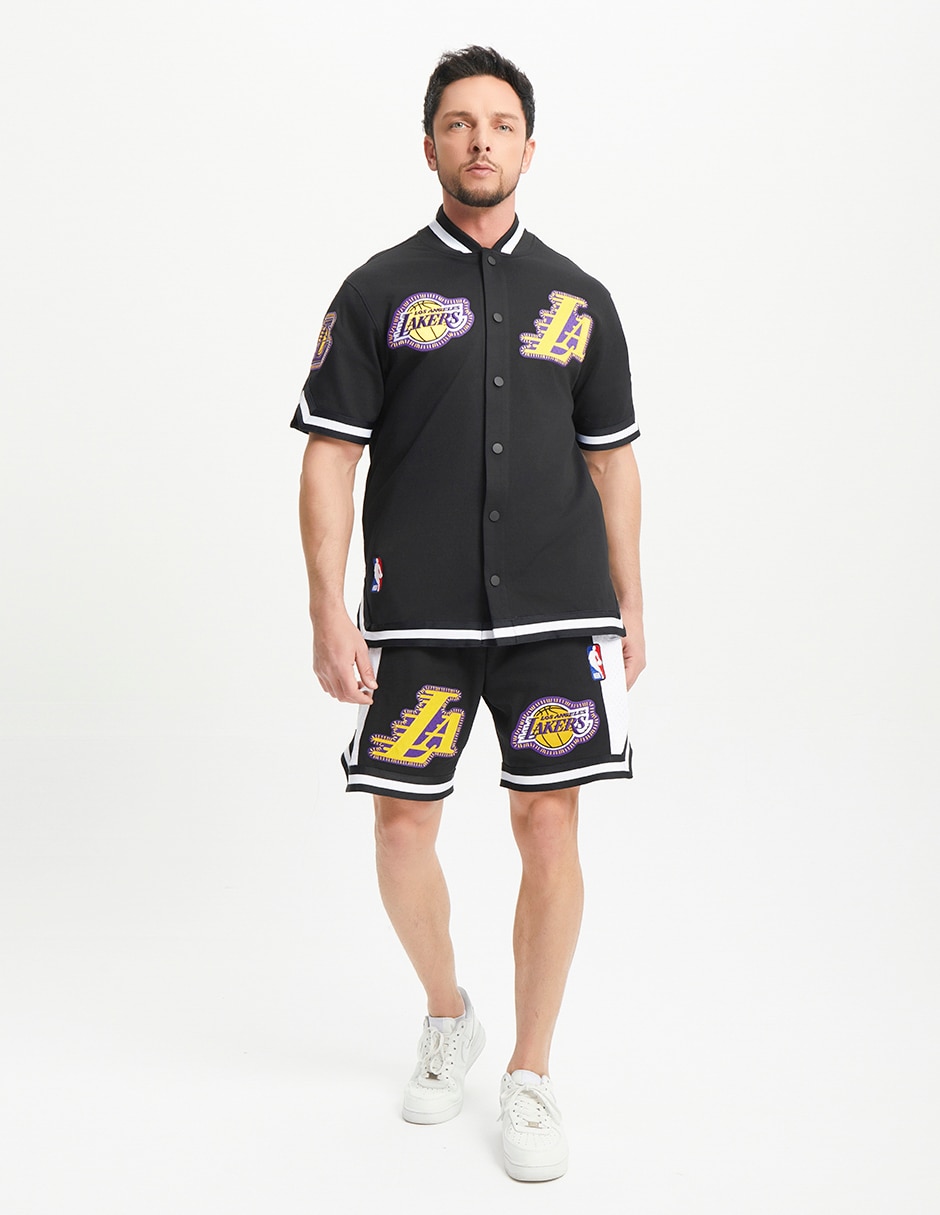 Playera deportiva para béisbol Los Angeles Lakers de hombre 3