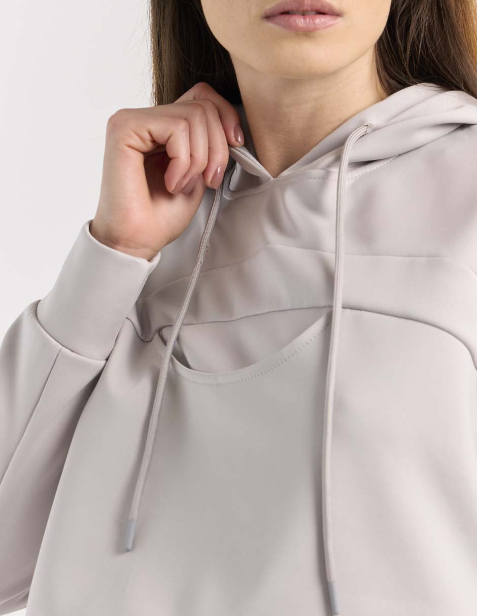 Sudadera X10 con capucha y bolsa para mujer