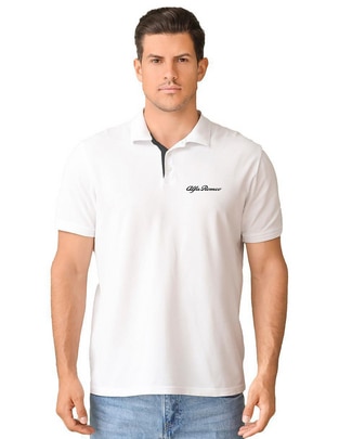 Playera tipo polo casual Alfa Romeo para hombre