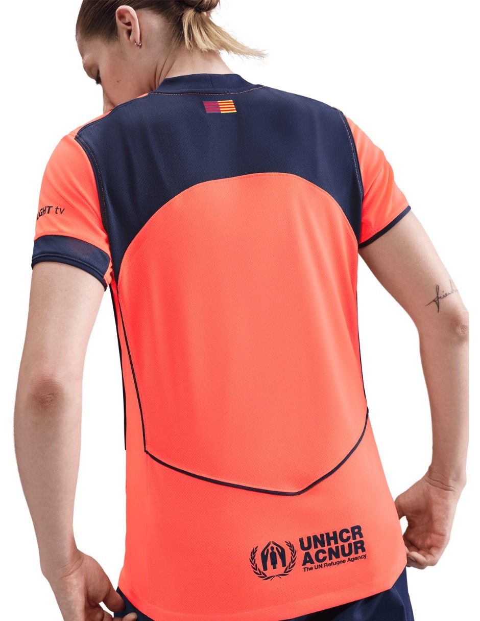 Playera deportiva para fútbol Nike Fútbol Club Barcelona de mujer