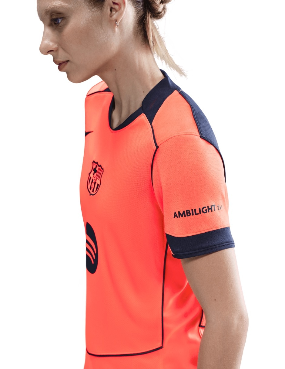 Playera deportiva para fútbol Nike Fútbol Club Barcelona de mujer