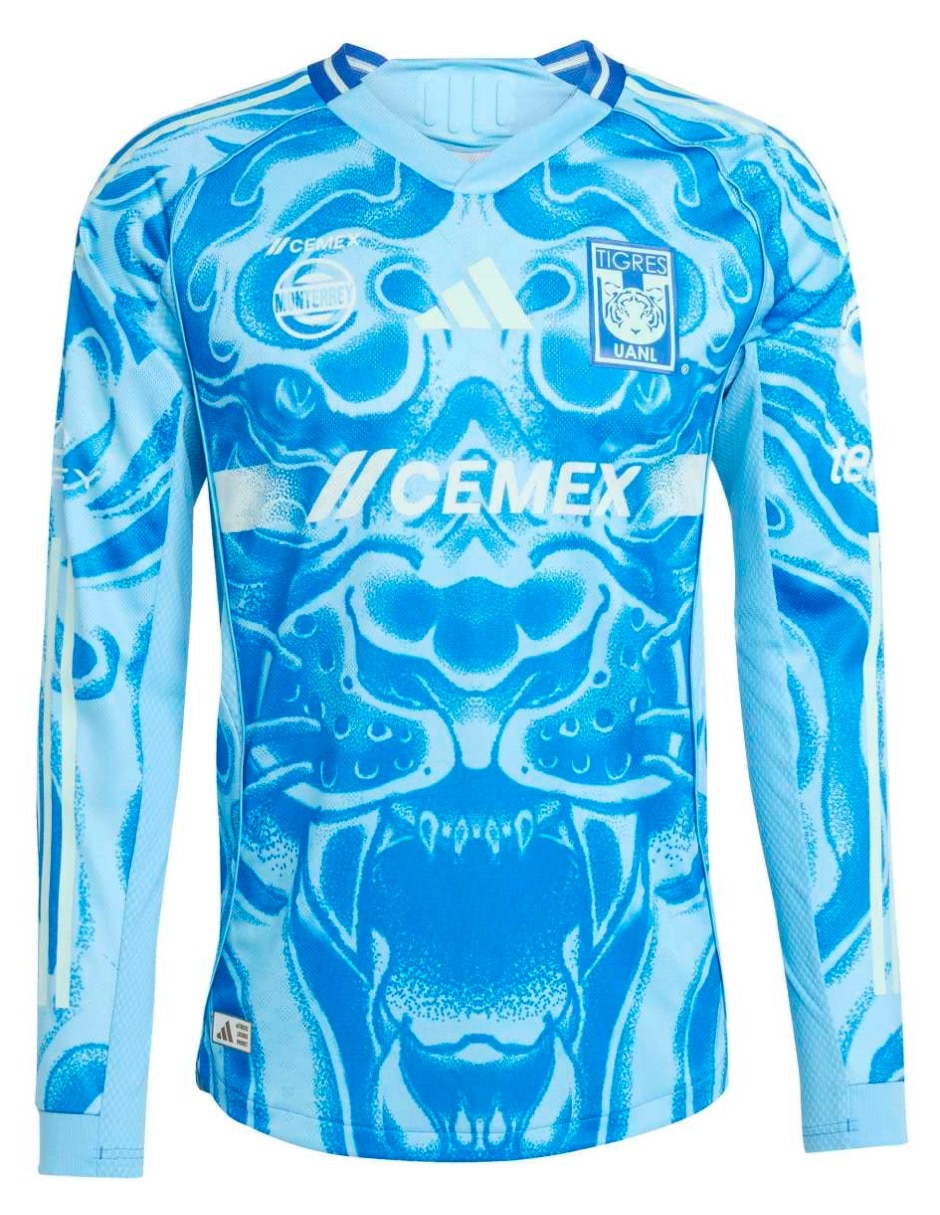 Jersey de Tigres UANL visitante authentic de manga larga para hombre 2