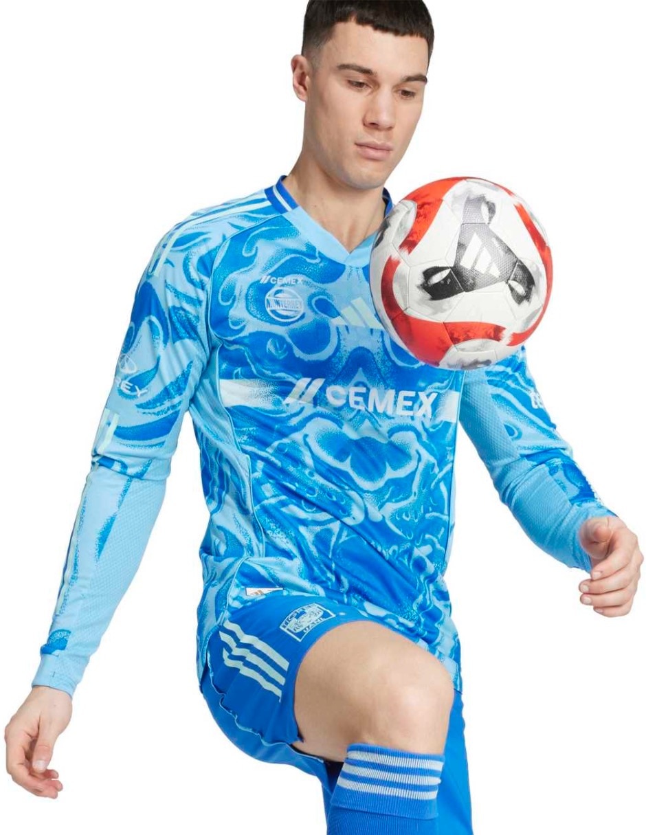 Jersey de Tigres UANL visitante authentic de manga larga para hombre 7