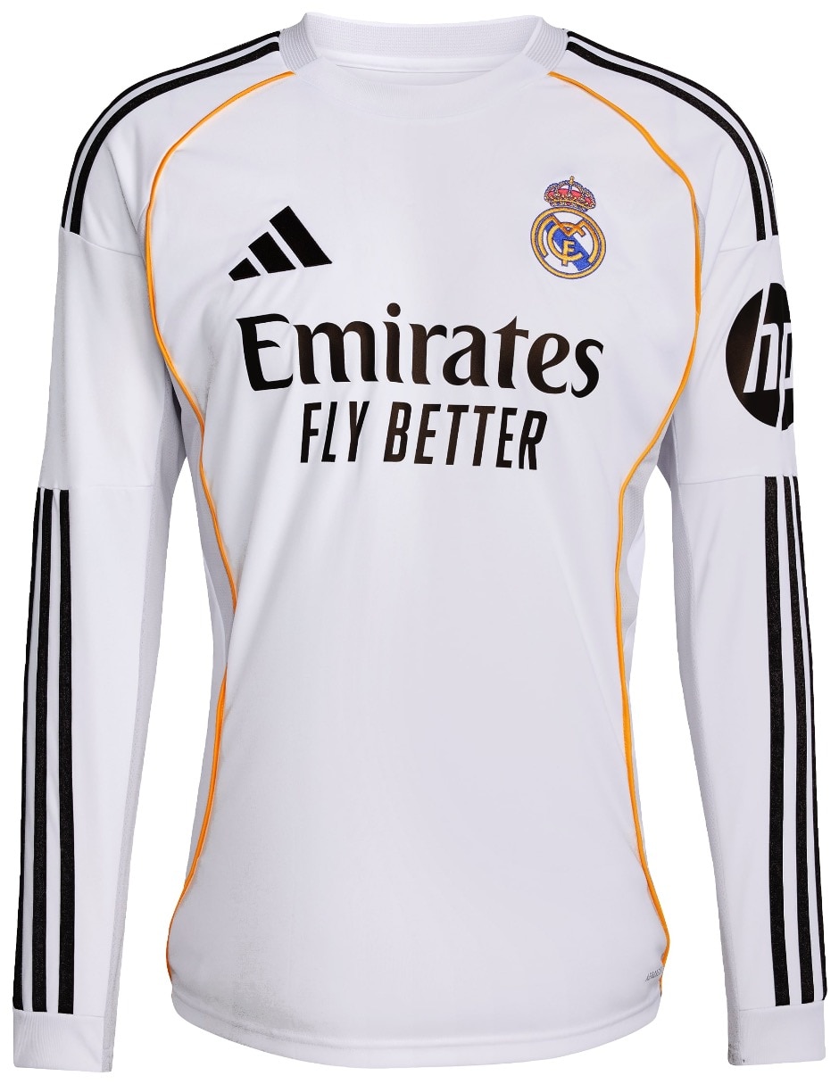Jersey de Real Madrid Club de Fútbol local de manga larga Adidas para hombre