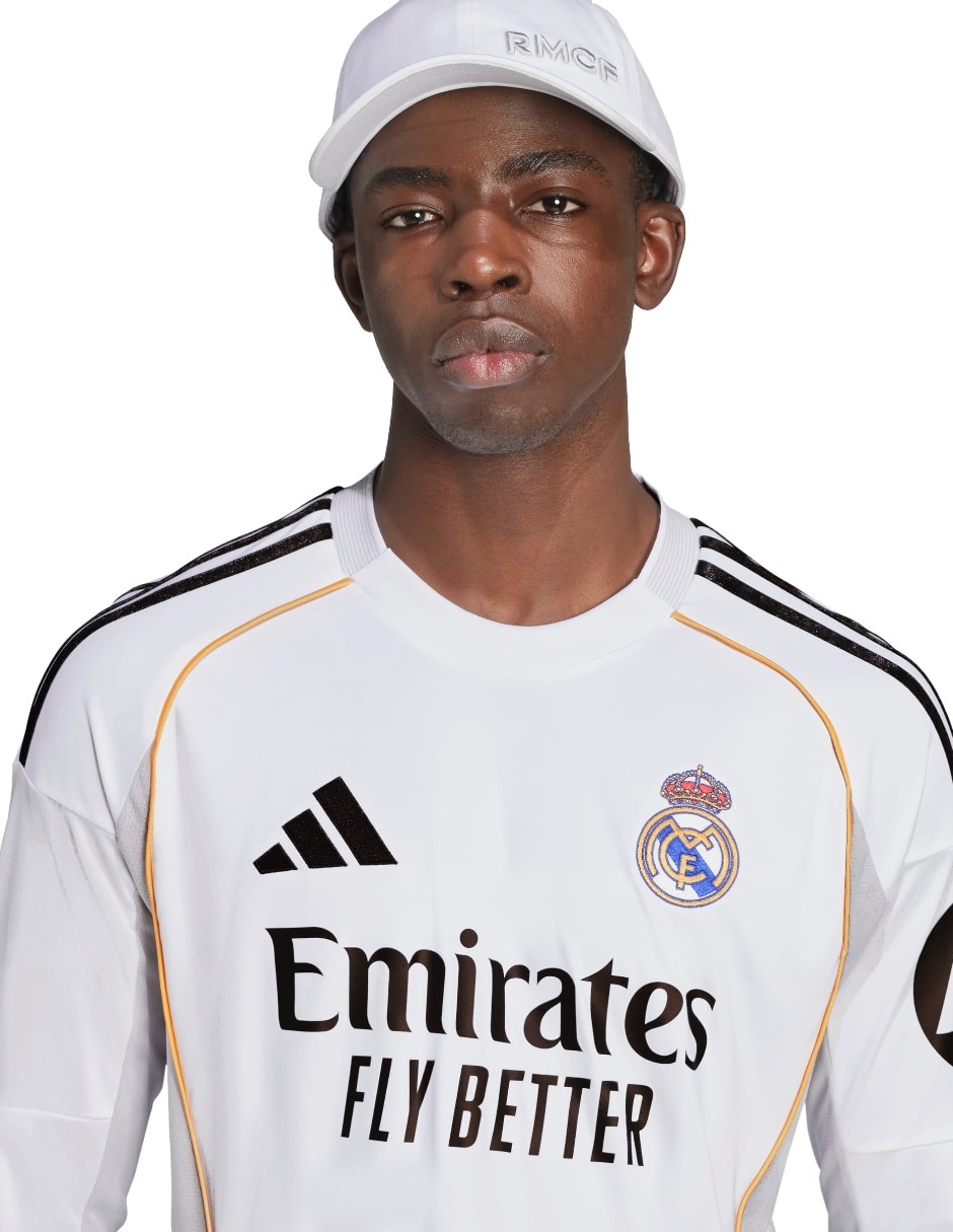 Jersey de Real Madrid Club de Fútbol local de manga larga Adidas para hombre