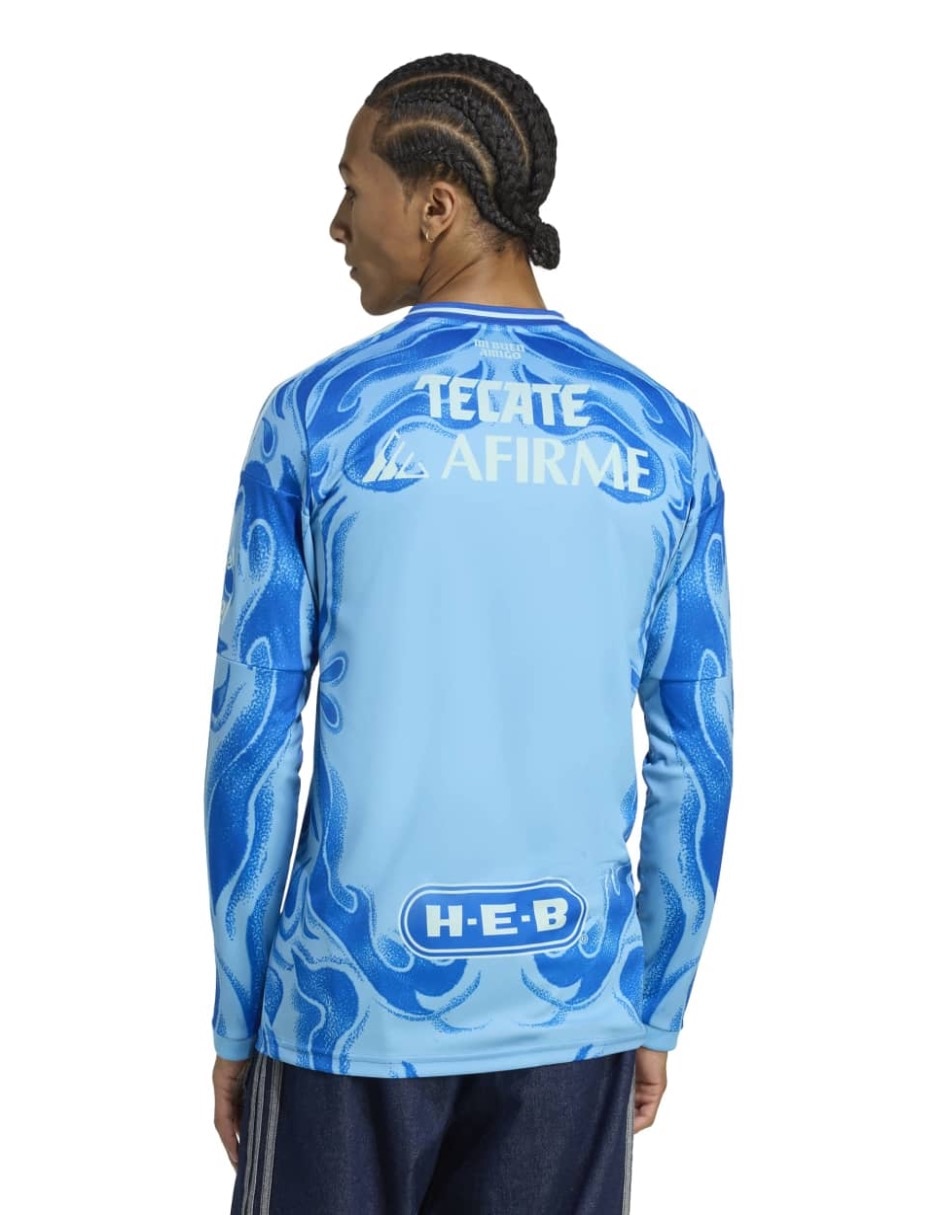 Jersey de Tigres UANL visitante manga larga Adidas para hombre