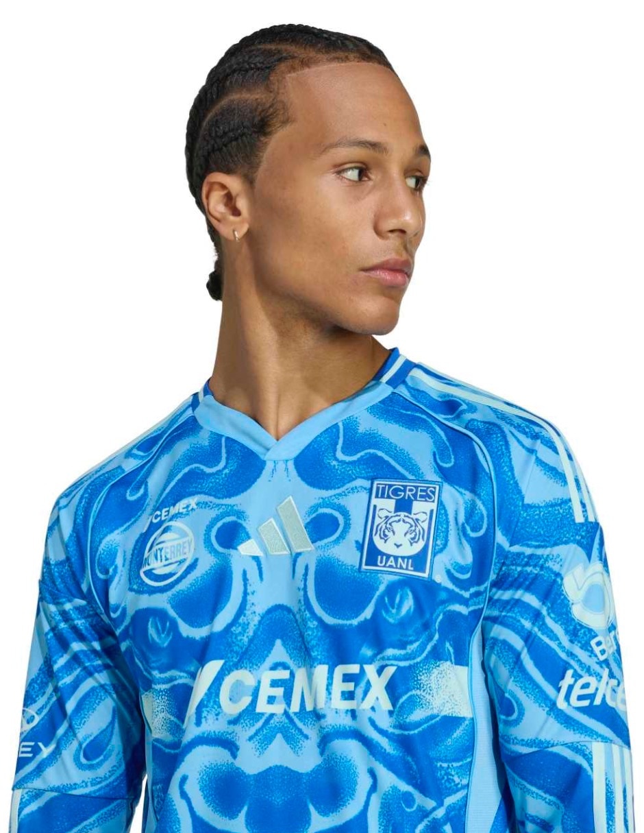 Jersey de Tigres UANL visitante manga larga Adidas para hombre