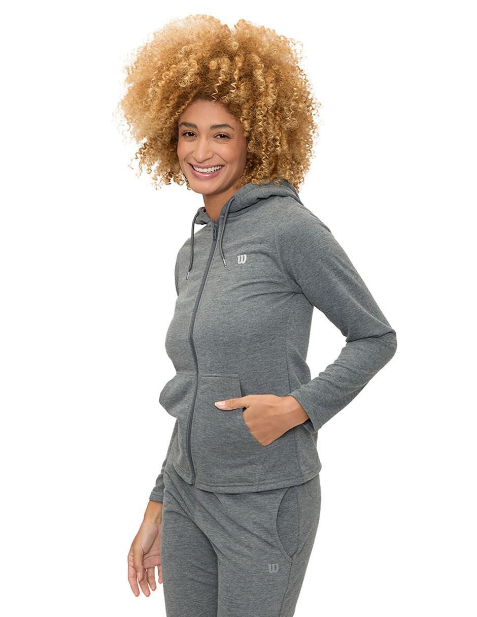 Sudadera con capucha y bolsa para mujer