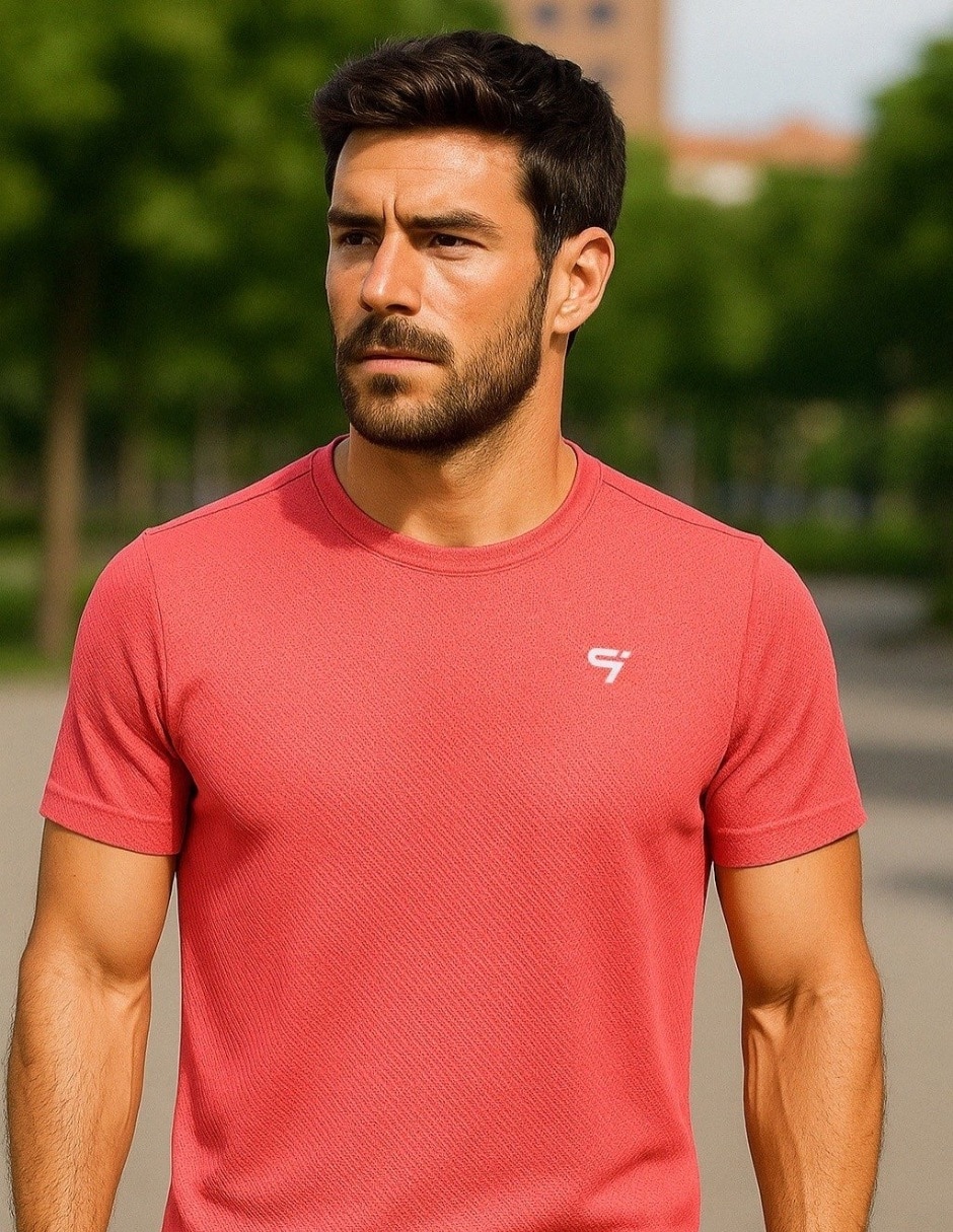 Playera deportiva para correr de hombre 10