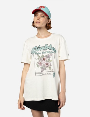 Playera deportiva para béisbol Diablos Rojos del México de mujer Playera deportiva para béisbol Diablos Rojos del México de mujer