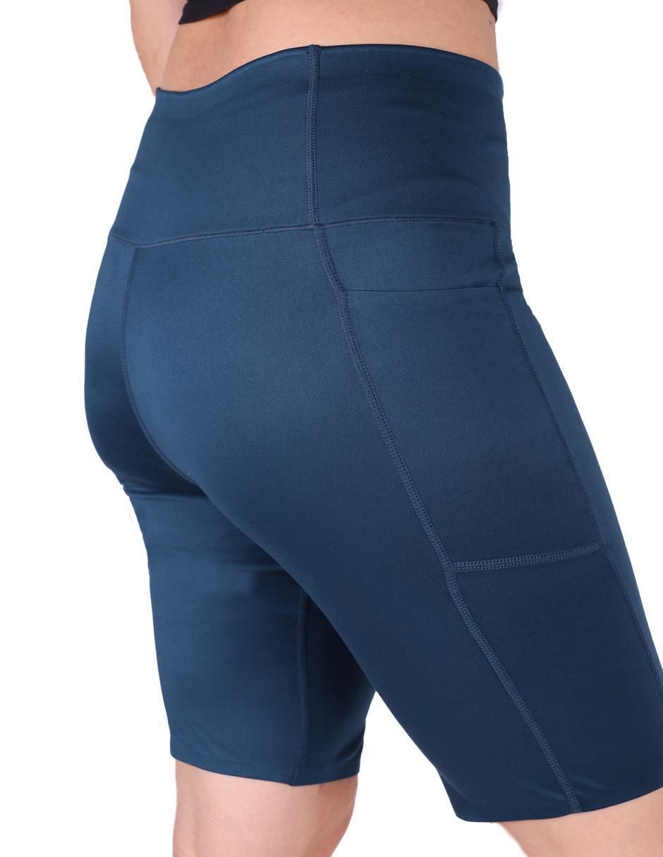 Short con bolsillos Biker para correr mujer 2