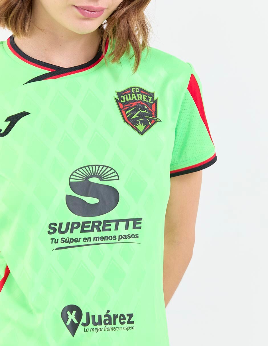 Jersey de Fútbol Club Juárez local manga corta Joma para mujer