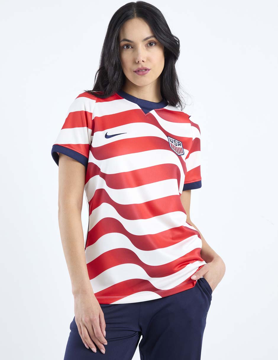 Jersey de Selección de fútbol de los Estados Unidos local manga corta fan para mujer Jersey de Selección de fútbol de los Estados Unidos local manga corta fan para mujer