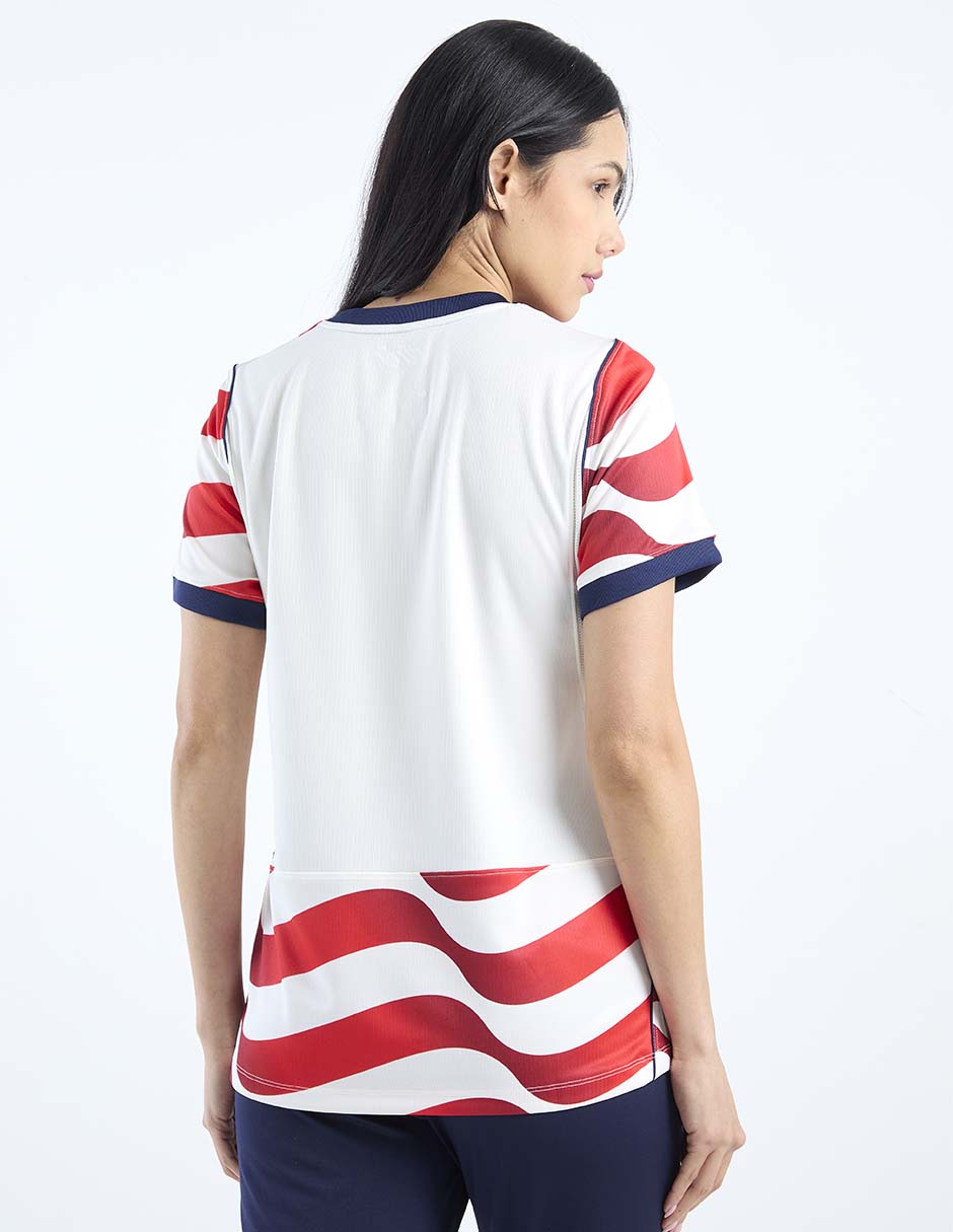 Jersey de Selección de fútbol de los Estados Unidos local manga corta Mundial Nike fan para mujer