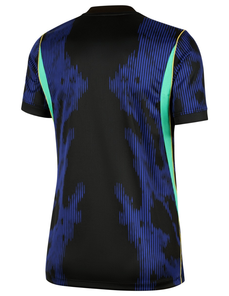 Jersey de Selección de Fútbol de Brasil visitante manga corta Mundial Nike fan para mujer