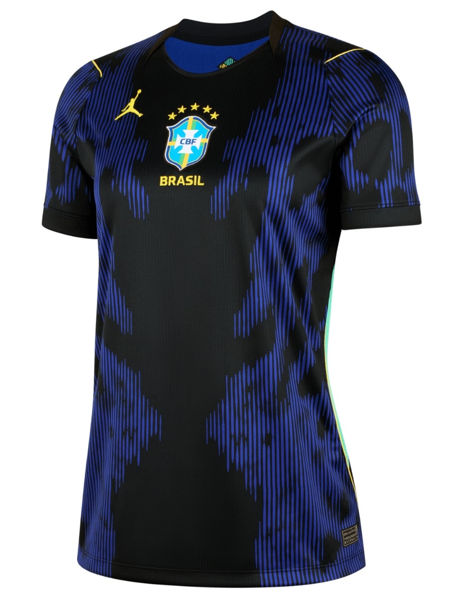 Jersey de Selección de Fútbol de Brasil visitante manga corta Mundial Nike fan para mujer