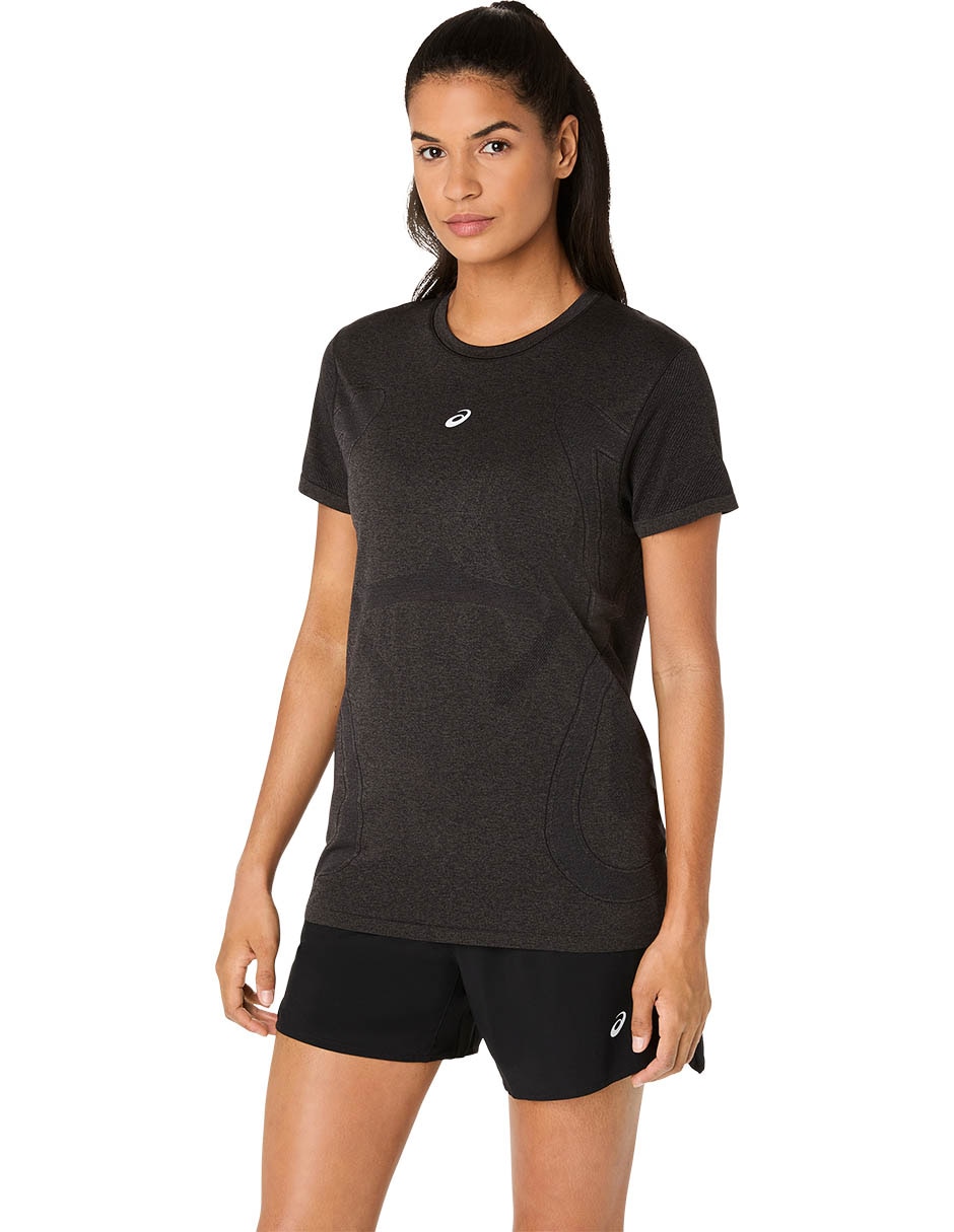 Playera deportiva para correr Asics Road Seamless SS Top de mujer