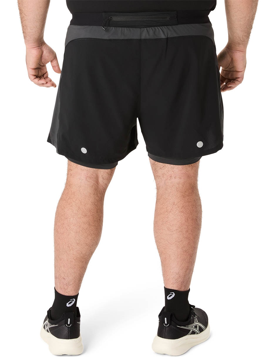 Short con bolsillos Asics Road 2N1 5In para correr hombre