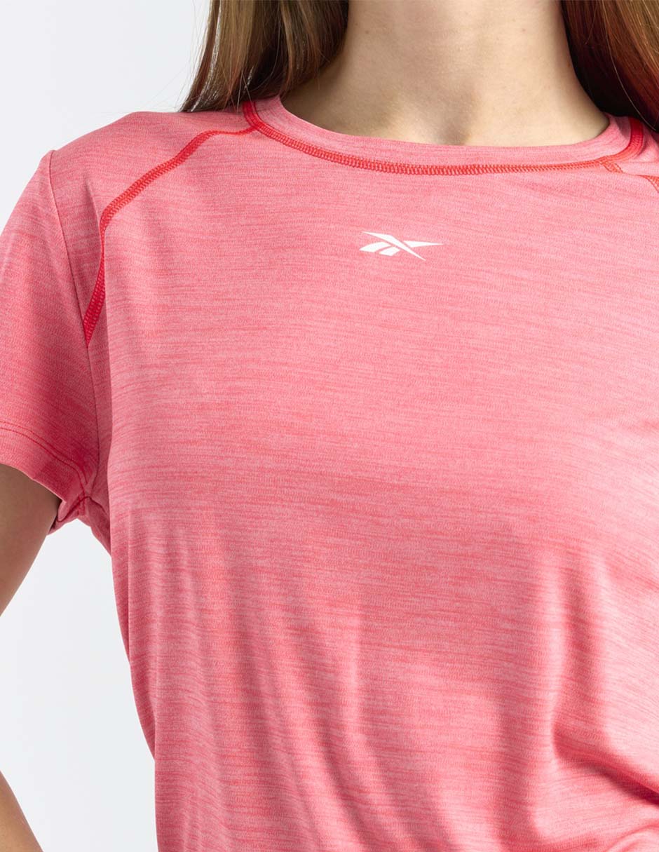 Playera deportiva para entrenamiento Reebok Id Core Melange de mujer