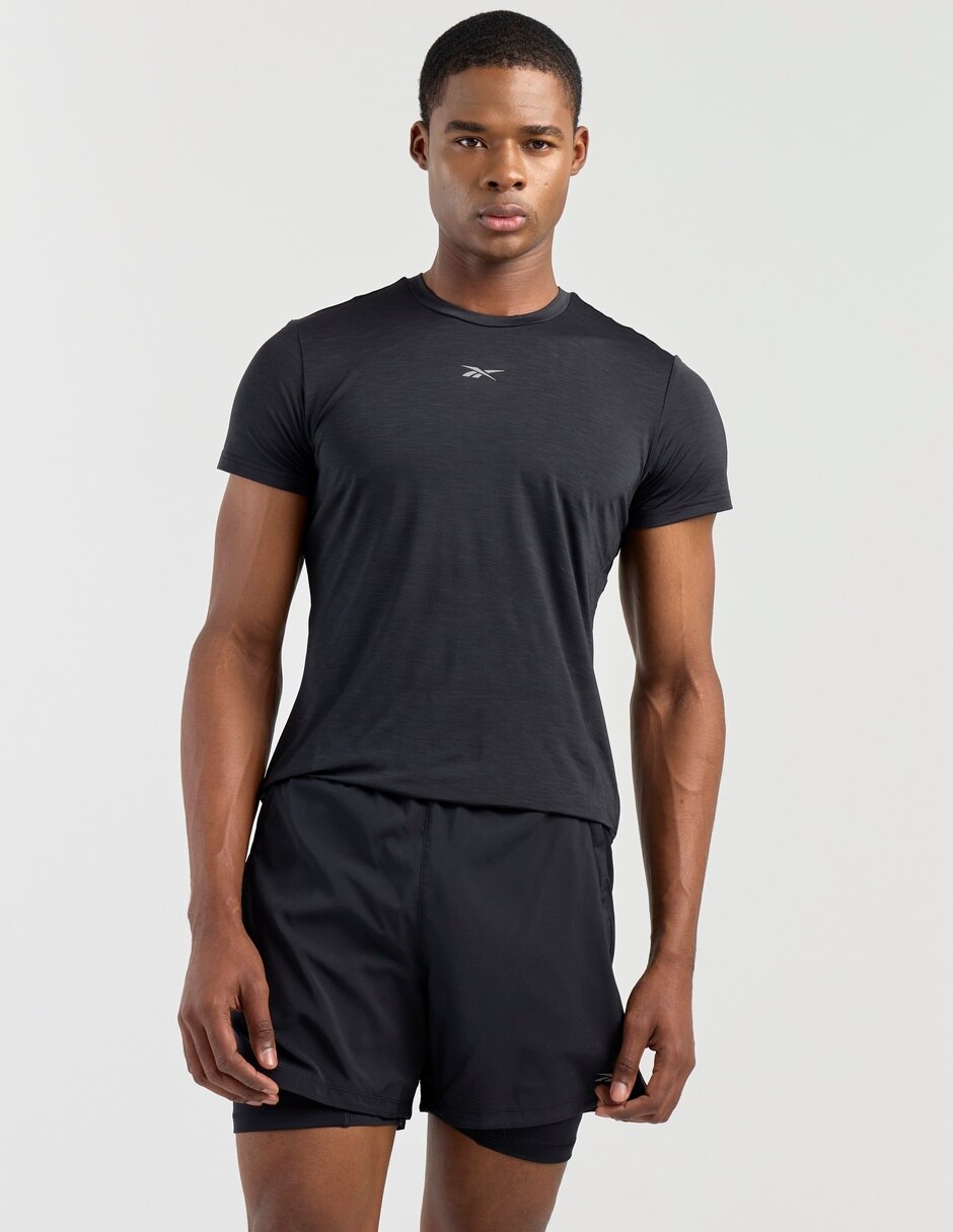 Short efecto doble prenda para correr hombre Short efecto doble prenda para correr hombre