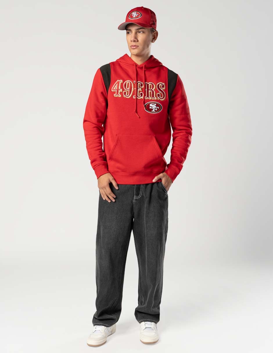 Sudadera para fútbol americano Ne Leisure con capucha y bolsa San Francisco 49ers para hombre 5