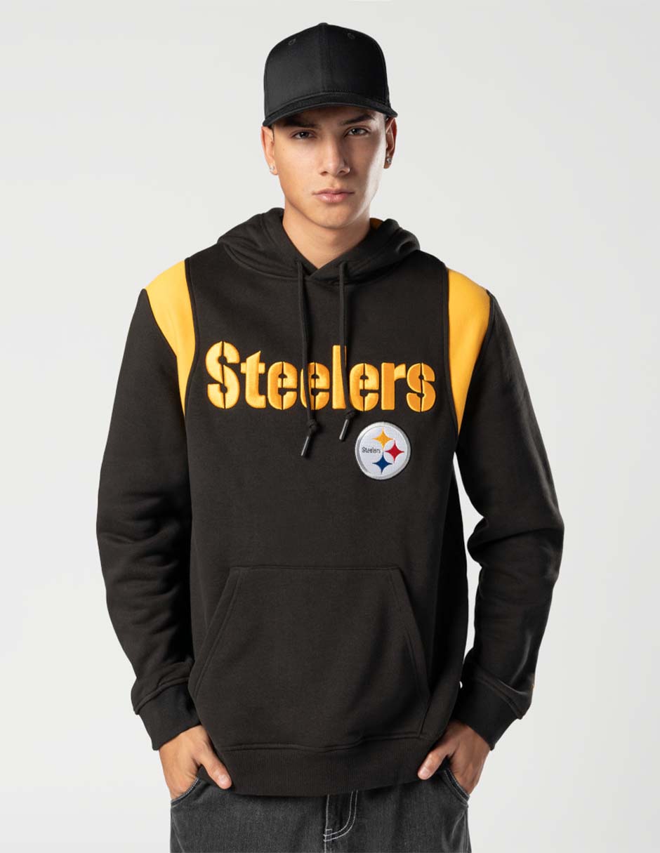 Sudadera para fútbol americano Ne Leisure con capucha y bolsa Pittsburgh Steelers para hombre