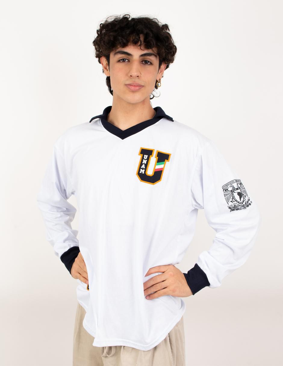 Jersey de pumas de la UNAM conmemorativo de Lionel Messi manga larga Garra Azul para hombre