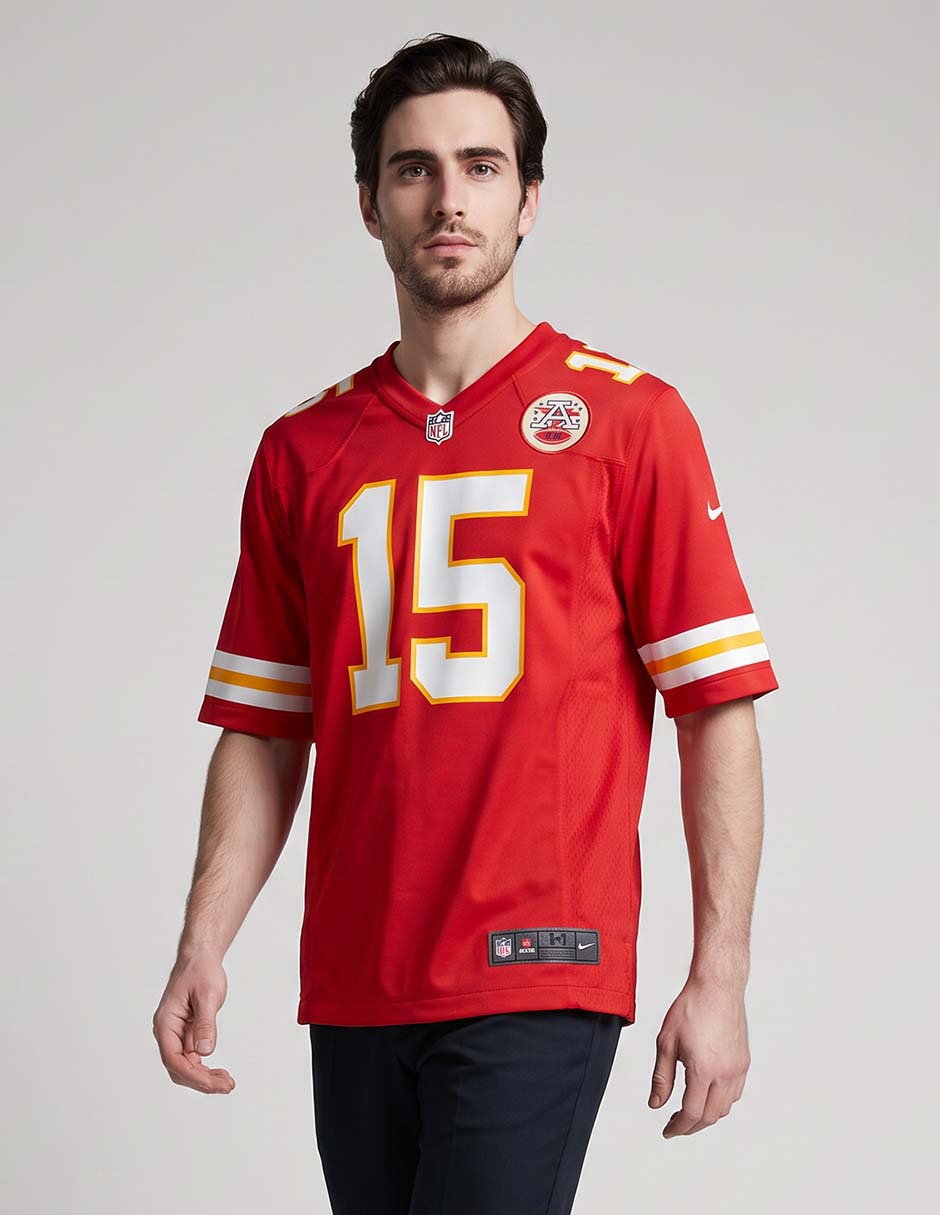 Jersey local authentic de Patrick Mahomes manga corta para hombre